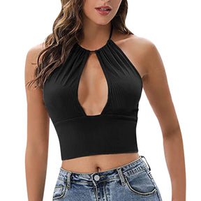 Camisole Halter Hollow Tops