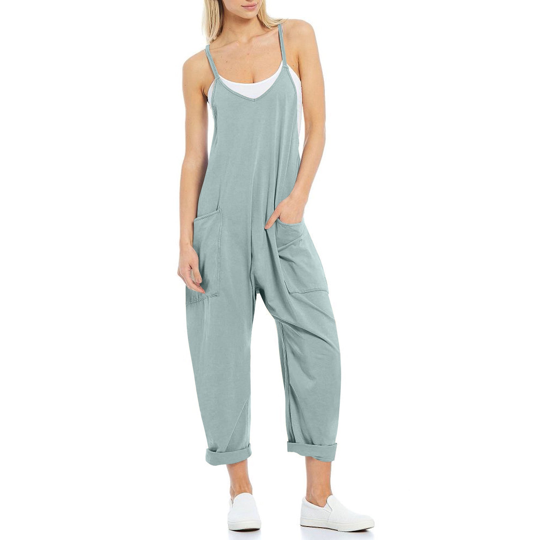 Women Zip Pocket Jumpsuit