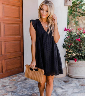 Summer Lace Dresses With Pocket Dress