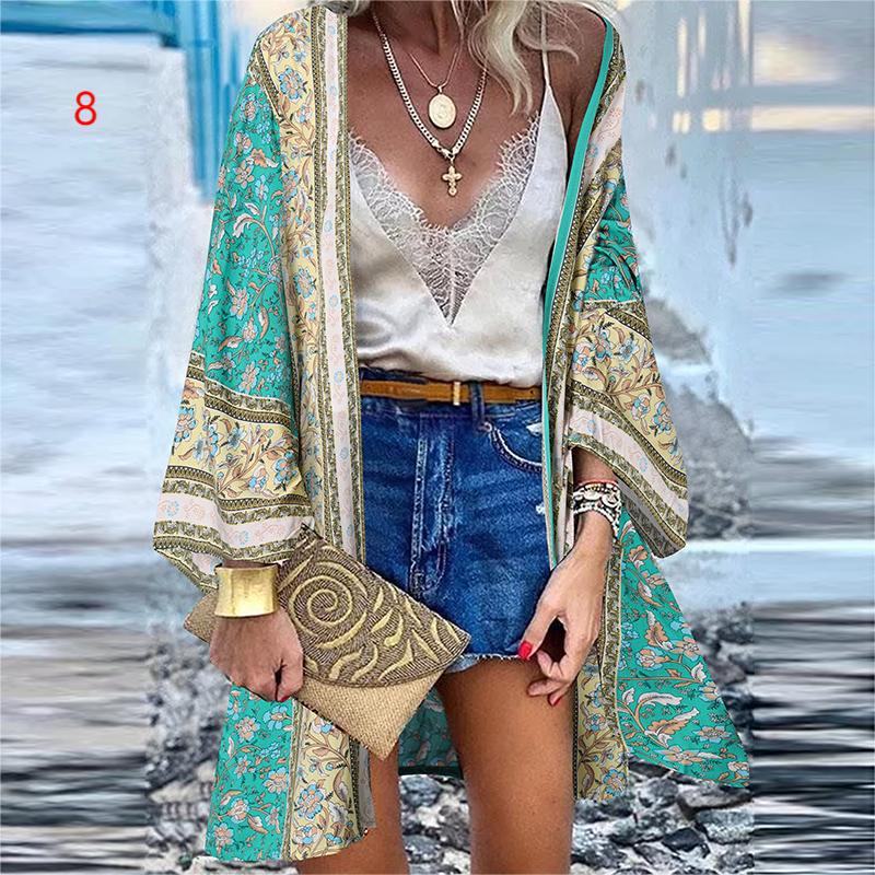 Fashion Vacation Batwing Long Sleeve Tunic